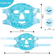 Cold Face Eye Masks Ice Face Mask Hot Cold Compress For Dark Circles, Puffiness, Migraines, Headache, Stress, Redness, Coo...
